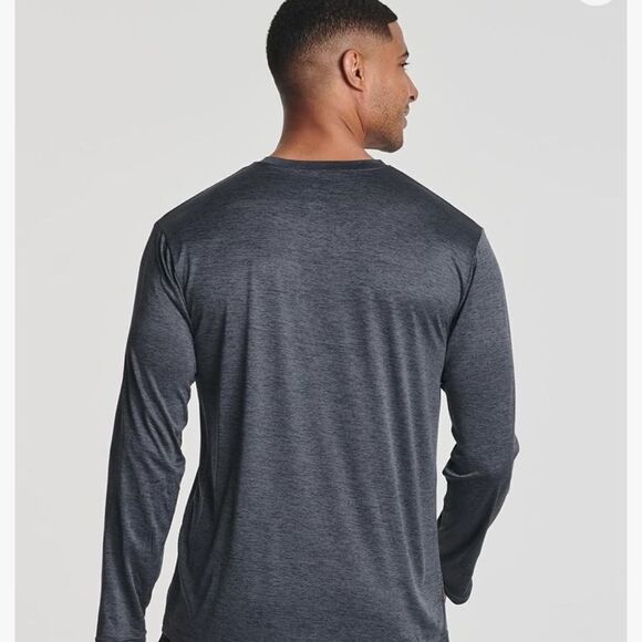 Real Essentials 4 Pack: Dry-Fit LS shirt BLK, Grey, Teal, Burgundy M NWT IN PKG - Picture 3 of 9